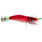 HENGJIA 8cm Kunststoff Hartköder Tintenfisch Angelköder Lockstoff Holz Garnelenköder, 1# (Magenta+Dunkelrot), 2# (Orange + Gelb), 3# (Gelb), 5# (Magenta), 6# (Orange)