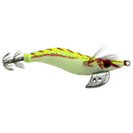 HENGJIA 8cm Kunststoff Hartköder Tintenfisch Angelköder Lockstoff Holz Garnelenköder, 1# (Magenta+Dunkelrot), 2# (Orange + Gelb), 3# (Gelb), 5# (Magenta), 6# (Orange)