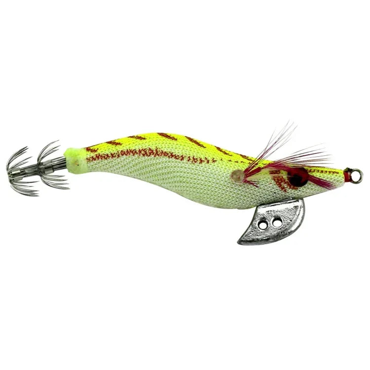 HENGJIA 8cm Kunststoff Hartköder Tintenfisch Angelköder Lockstoff Holz Garnelenköder, 1# (Magenta+Dunkelrot), 2# (Orange + Gelb), 3# (Gelb), 5# (Magenta), 6# (Orange)