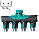 4-in-1 Multifunktions-Garten-Wasser-Sprinkler Rasenbewässerungsventil Wasserverteilungsregler Wasserrohr-Abzweigung, EU-Stecker, EU-Stecker