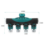 4-in-1 Multifunktions-Garten-Wasser-Sprinkler Rasenbewässerungsventil Wasserverteilungsregler Wasserrohr-Abzweigung, EU-Stecker, EU-Stecker