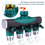 4-in-1 Multifunktions-Garten-Wasser-Sprinkler Rasenbewässerungsventil Wasserverteilungsregler Wasserrohr-Abzweigung, EU-Stecker, EU-Stecker