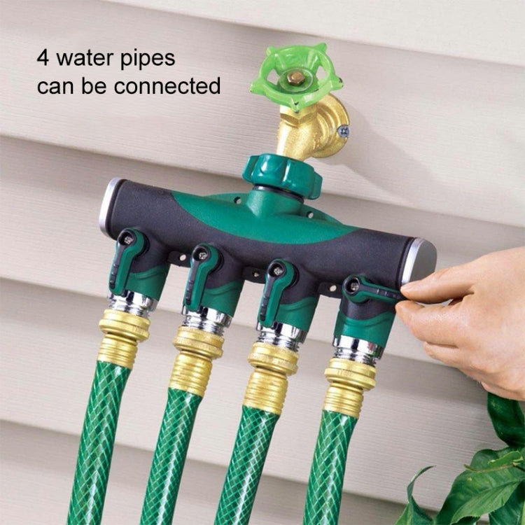 4-in-1 Multifunktions-Garten-Wasser-Sprinkler Rasenbewässerungsventil Wasserverteilungsregler Wasserrohr-Abzweigung, EU-Stecker, EU-Stecker