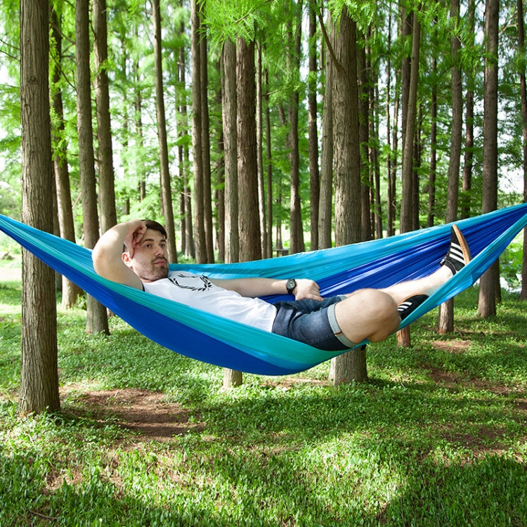 Tragbare Outdoor-Fallschirm-Hängematte mit Moskitonetzen, Armeegrün, Schwarz, Dunkelblau + Babyblau, Pinkblau, Grün, Blau