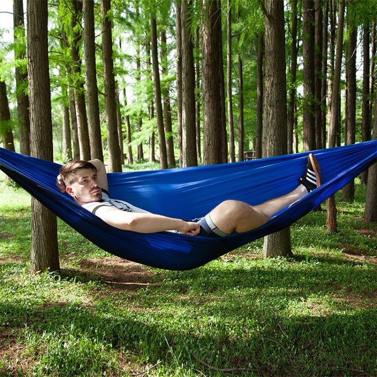 Tragbare Outdoor-Fallschirm-Hängematte mit Moskitonetzen, Armeegrün, Schwarz, Dunkelblau + Babyblau, Pinkblau, Grün, Blau