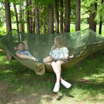 Portable Outdoor Camping Full-automatic Nylon Parachute Hammock with Mosquito Nets, Size : 290 x 140cm, 290x140cm Green, 290x140cm Blue, 290x140cm Orange, 290x140cm Camouflage, 290x140cm Army Green, 290x140cm Black, 290x140cm Dark Blue                 ...