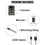 HC801A 8MP wasserdichte IP65 IR Nachtsicht Überwachungs-Wildkamera, Novatek 96650 Programm, 120 Grad Weitwinkel, 110 Grad PIR Erfassungswinkel, HC801A