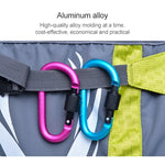 2 Stück D-Form Multifunktions-Bergsteigerkarabiner aus Aluminiumlegierung, zufällige Farbauswahl, 2 Stück zufällige Farbe