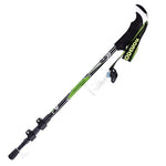 KODENOR Outdoor-Bergsteigen Tragbare Faltbare Karbonfaser-Geradehandgriff-Alpenstöcke Trekkingstöcke, Länge: 63-135CM, Länge: 63-135CM (Schwarz+Grün), Länge: 63-135CM (Schwarz Blau), Länge: 63-135CM (Schwarz Gelb)
