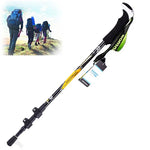 KODENOR Outdoor-Bergsteigen Tragbare Faltbare Karbonfaser-Geradehandgriff-Alpenstöcke Trekkingstöcke, Länge: 63-135CM, Länge: 63-135CM (Schwarz+Grün), Länge: 63-135CM (Schwarz Blau), Länge: 63-135CM (Schwarz Gelb)