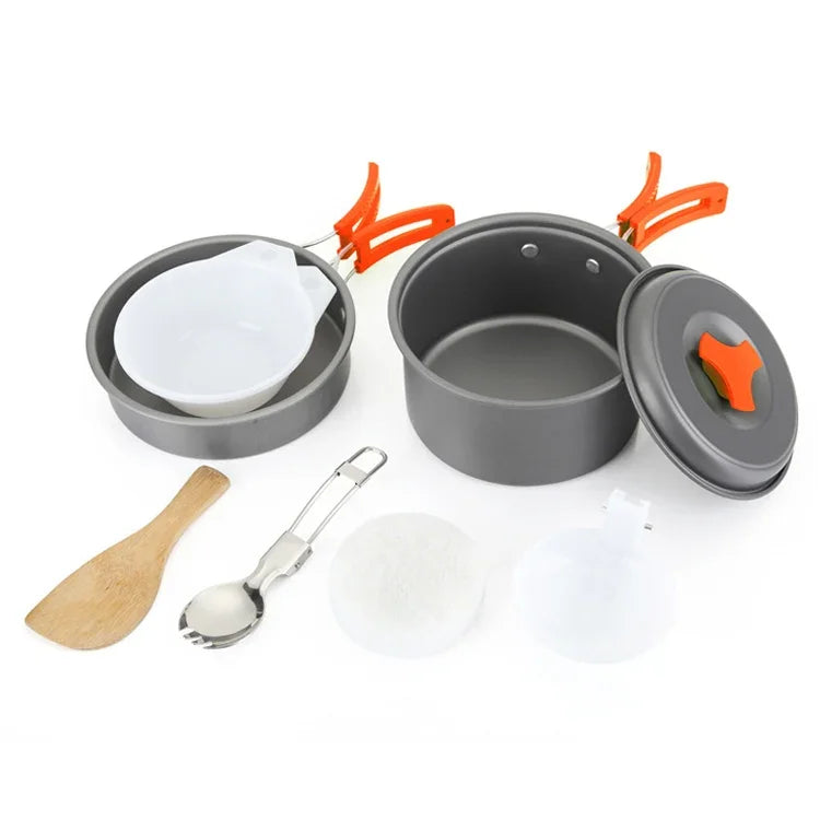 Aotu AT6385 Outdoor Camping-Geschirr-Topf-Kochset für 1-2 Personen, Aotu AT6385
