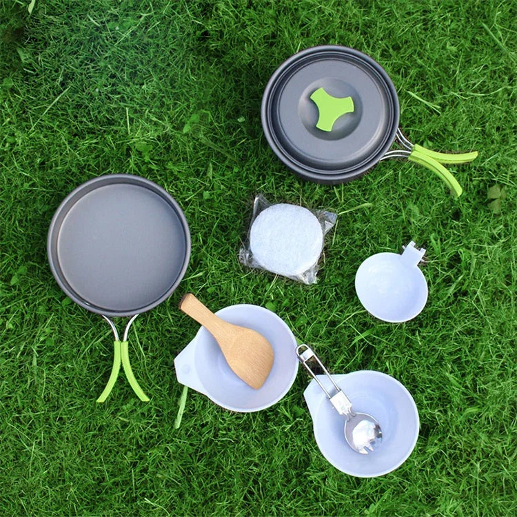 Aotu AT6385 Outdoor Camping-Geschirr-Topf-Kochset für 1-2 Personen, Aotu AT6385
