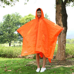3-in-1 Aotu AT6927 Multifunktionaler Outdoor-Camping-Regenmantel Picknickdecke, Größe: 217x143cm, 217x143cm (Orange), 217x143cm (Blau)