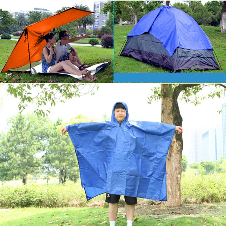 3-in-1 Aotu AT6927 Multifunktionaler Outdoor-Camping-Regenmantel Picknickdecke, Größe: 217x143cm, 217x143cm (Orange), 217x143cm (Blau)