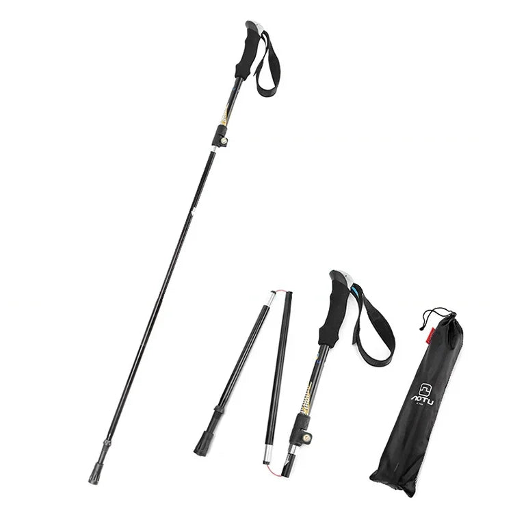Aotu AT7558 125cm Outdoor-Camping-Faltstöcke aus Aluminiumlegierung mit EVA-Griff, Wanderstöcke, AT7558