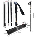 Aotu AT7558 125cm Outdoor-Camping-Faltstöcke aus Aluminiumlegierung mit EVA-Griff, Wanderstöcke, AT7558
