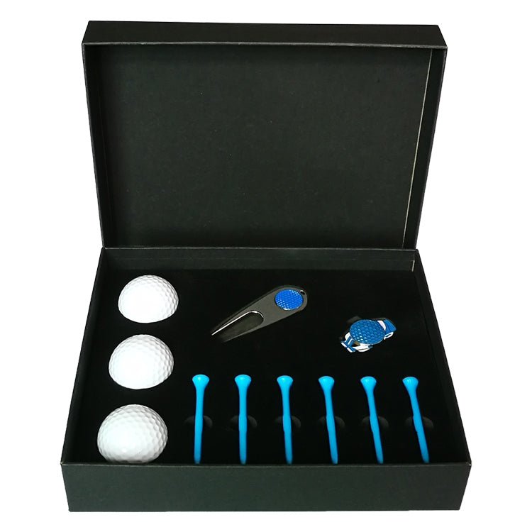11 in 1 6 Golftees + Divot-Werkzeug + 3 Golfbälle Geschenkbox Set, 11 in 1 Blau, 11 in 1 Rot