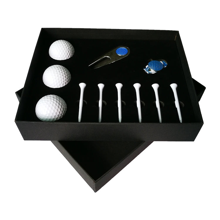11 in 1 6 Golftees + Divot-Werkzeug + 3 Golfbälle Geschenkbox Set, 11 in 1 Blau, 11 in 1 Rot