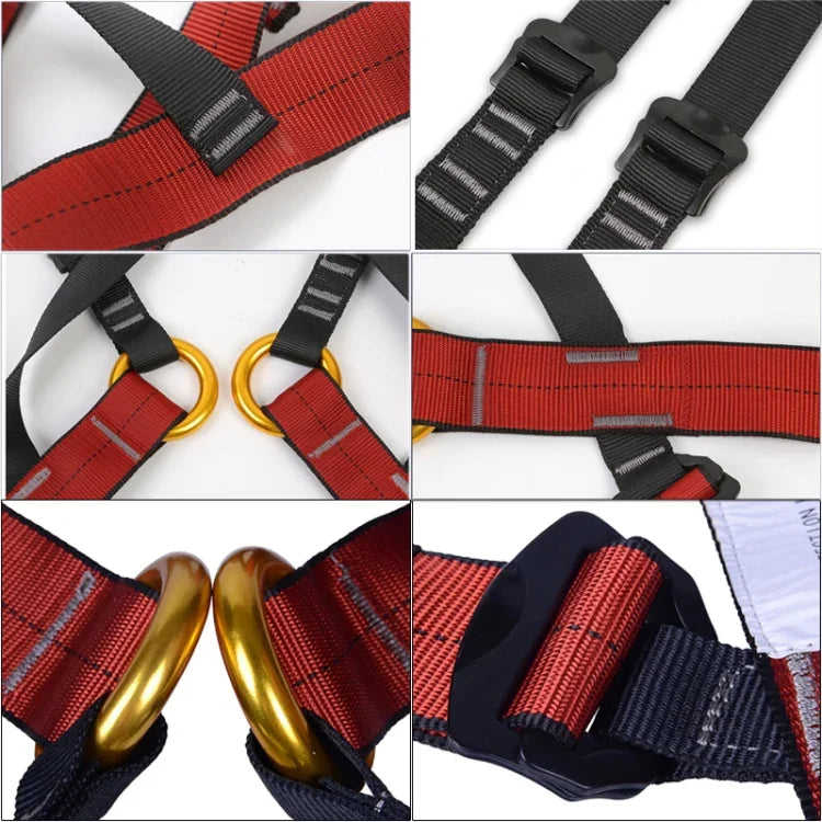XINDA XDA9516 Outdoor Klettern Polyester Hochfestes Seil Verstellbarer Abseil-Ganzkörpergurt Kinder Größe: S, Größe: S