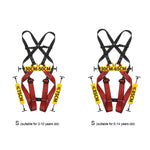 XINDA XDA9516 Outdoor Klettern Polyester Hochfestes Seil Verstellbarer Abseil-Ganzkörpergurt Kinder Größe: S, Größe: S