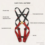 XINDA XDA9516 Outdoor Klettern Polyester Hochfestes Seil Verstellbarer Abseil-Ganzkörpergurt Kinder Größe: S, Größe: S
