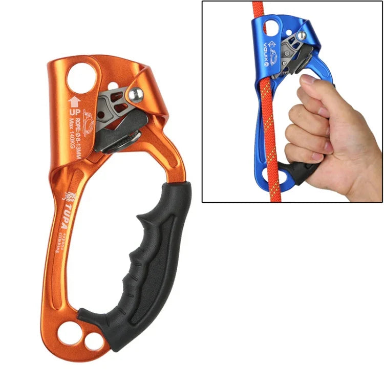 XINDA TP-8606 Outdoor-Klettern, Höhenarbeit, Absturzsicherung, Handseilklemme für 8-12mm Seildurchmesser Rechts, Rechts
