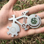Fahrradform Tragbares Outdoor-Survival-Multifunktionswerkzeug Edelstahl-Kartenmesser, Kartenmesser