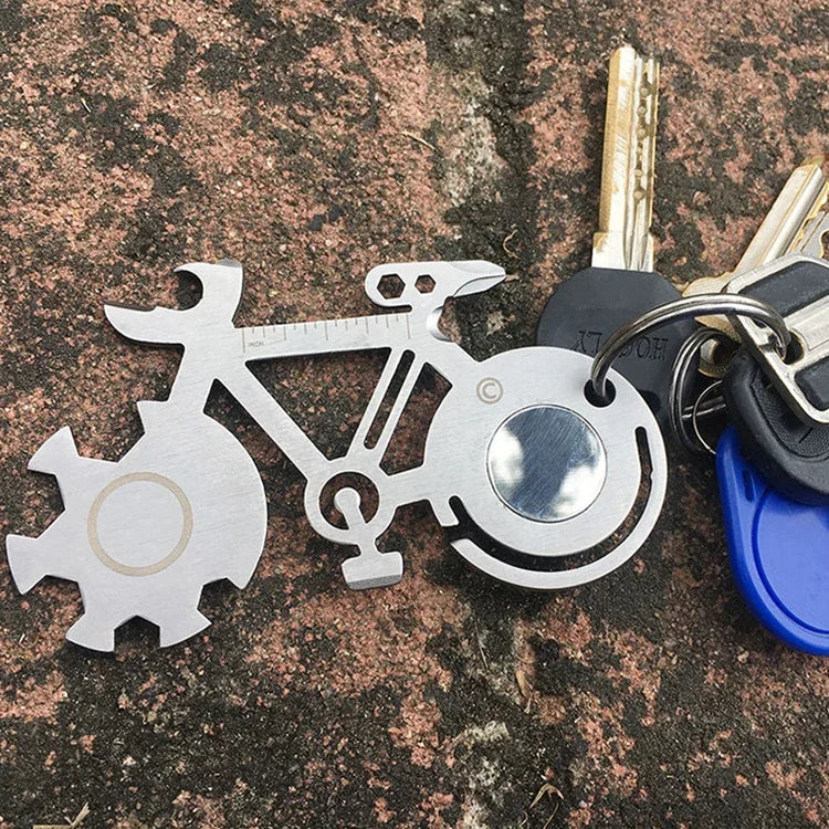 Fahrradform Tragbares Outdoor-Survival-Multifunktionswerkzeug Edelstahl-Kartenmesser, Kartenmesser