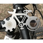 Fahrradform Tragbares Outdoor-Survival-Multifunktionswerkzeug Edelstahl-Kartenmesser, Kartenmesser