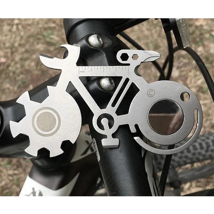 Fahrradform Tragbares Outdoor-Survival-Multifunktionswerkzeug Edelstahl-Kartenmesser, Kartenmesser