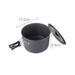 DS-500 Outdoor Camping Ultraleichtes 15-teiliges stapelbares Kochgeschirr-Set für 4-5 Personen, Größe: Large, DS-500 Größe: Large
