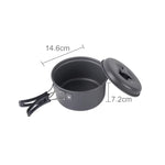 DS-500 Outdoor Camping Ultraleichtes 15-teiliges stapelbares Kochgeschirr-Set für 4-5 Personen, Größe: Large, DS-500 Größe: Large