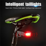 IP65 Wasserdichte USB wiederaufladbare Smart COB LED Alarm Fahrrad Rücklicht mit Fernbedienung, Steuerungsreichweite: 1-100m, IP65 wasserdichtes Rücklicht
