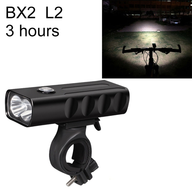 BX2 USB aufladbare Fahrradlampe Front-Lenker LED-Licht (3 Stunden, L2 Lampenperlen), 3 Stunden, L2 Lampenperlen