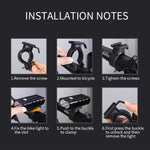 BX2 USB aufladbare Fahrradlampe Front-Lenker LED-Licht (3 Stunden, L2 Lampenperlen), 3 Stunden, L2 Lampenperlen