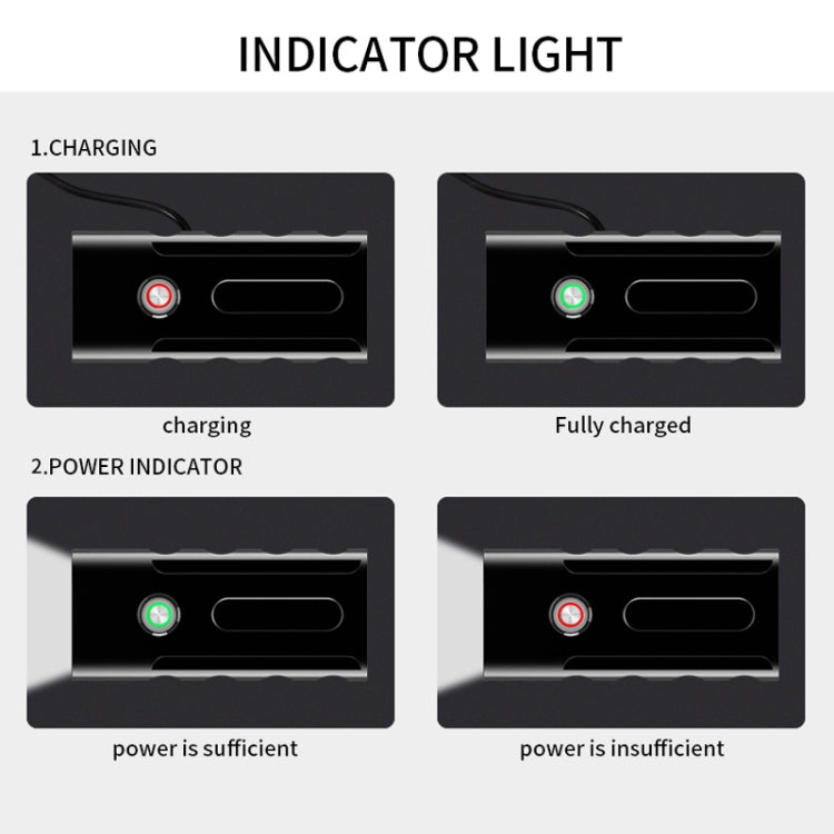BX2 USB aufladbare Fahrradlampe Front-Lenker LED-Licht (3 Stunden, L2 Lampenperlen), 3 Stunden, L2 Lampenperlen