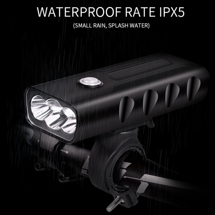 BX3 USB aufladbare Fahrradlampe Front-Lenker LED-Licht (10 Stunden, T6+A02 Lampe), 10 Stunden, T6+A02 Lampe