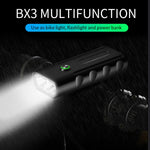 BX3 USB aufladbare Fahrradlampe Front-Lenker LED-Licht (10 Stunden, T6+A02 Lampe), 10 Stunden, T6+A02 Lampe