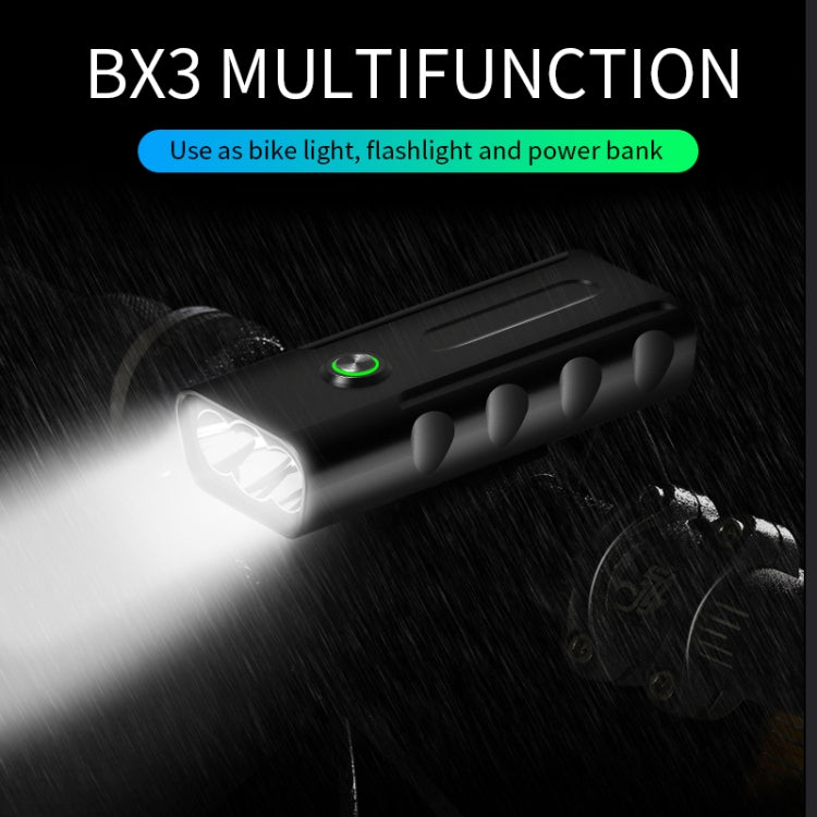 BX3 USB aufladbare Fahrradlampe Front-Lenker LED-Licht (10 Stunden, T6+A02 Lampe), 10 Stunden, T6+A02 Lampe