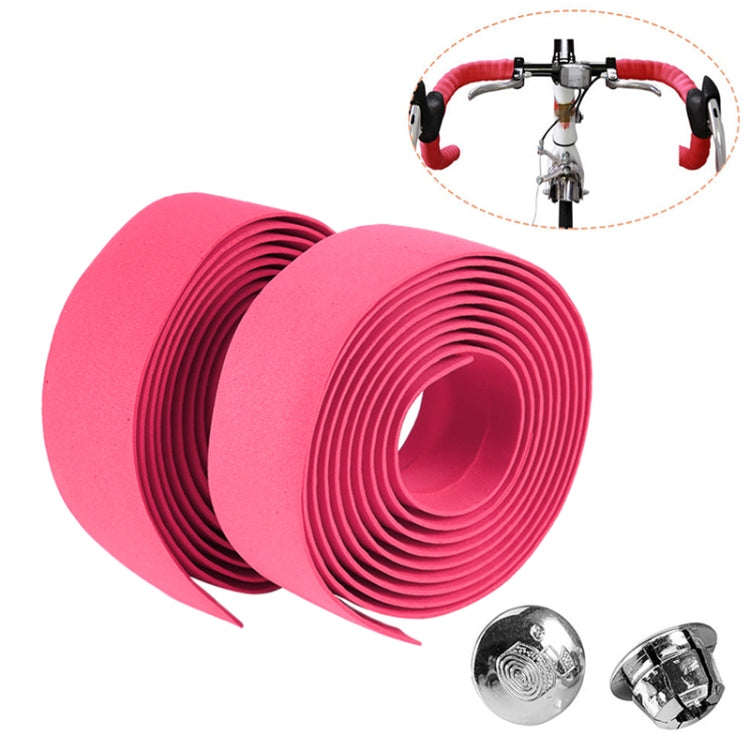 1 Paar Rennrad-Sport-Fahrrad Kork-Lenkerband Wickel + 2 Lenkerstopfen, 2m Rot, 2m Weiß, 2m Gelb, 2m Schwarz, 2m Pink, 2m Grün, 2m Blau
