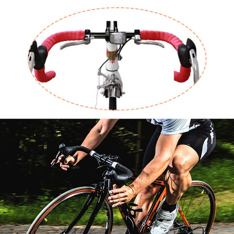 1 Paar Rennrad-Sport-Fahrrad Kork-Lenkerband Wickel + 2 Lenkerstopfen, 2m Rot, 2m Weiß, 2m Gelb, 2m Schwarz, 2m Pink, 2m Grün, 2m Blau