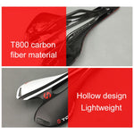 TOSEEK Rennrad Carbonfaser-Sitz Fahrrad hohler Sattel, 3K Struktur + Mattierung, Mattierung (Blau), Mattierung (Rot), Mattierung (Weiß), Mattierung (Gelb), Mattierung (Schwarz), Mattierung (Orange), Mattierung (Grün), Mattierung (Grau)