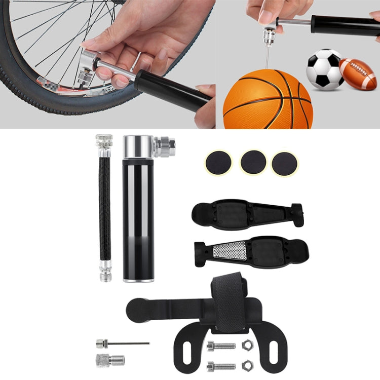 Manuelle Mini tragbare Fahrrad-Aluminiumlegierungspumpe + Kunststoff kleberfreie Reifenflicken + Reifenheber, Aufbläser + Kunststoff kleberfreie Reifenflicken + Reifenheber Schwarz, Aufbläser + Kunststoff kleberfreie Reifenflicken + Reifenheber Rot
