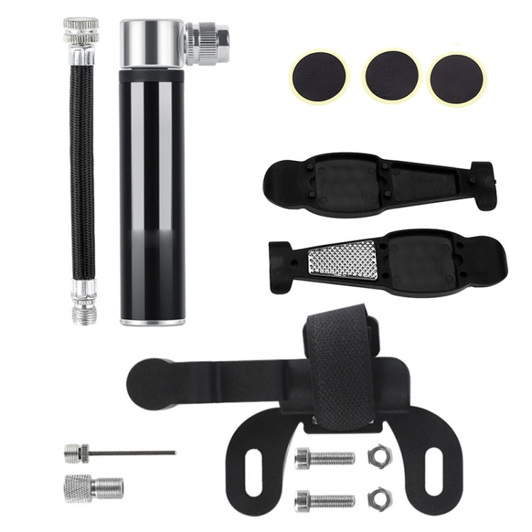 Manuelle Mini tragbare Fahrrad-Aluminiumlegierungspumpe + Kunststoff kleberfreie Reifenflicken + Reifenheber, Aufbläser + Kunststoff kleberfreie Reifenflicken + Reifenheber Schwarz, Aufbläser + Kunststoff kleberfreie Reifenflicken + Reifenheber Rot