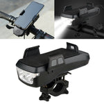 Multifunktion 4 in 1 Handyhalter Fahrradklingel Fahrradlampe Taschenlampe, 4 in 1 Handyhalter