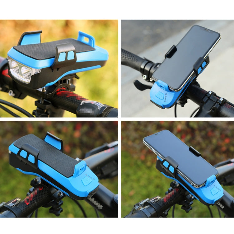 Multifunktion 4 in 1 Handyhalter Fahrradklingel Fahrradlampe Taschenlampe, 4 in 1 Handyhalter