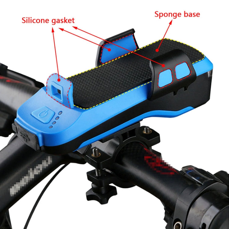 Multifunktion 4 in 1 Handyhalter Fahrradklingel Fahrradlampe Taschenlampe, 4 in 1 Handyhalter