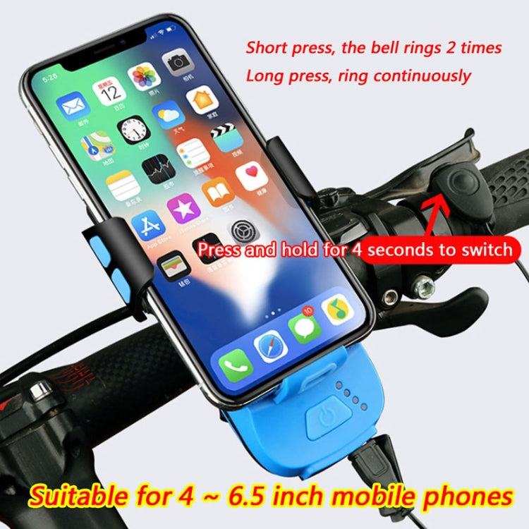 Multifunktion 4 in 1 Handyhalter Fahrradklingel Fahrradlampe Taschenlampe, 4 in 1 Handyhalter