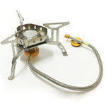 S187 Outdoor Tragbarer Mini-Edelstahl-Campingkocher Winddichter Gaskocher, S187