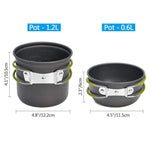 DS-101 Tragbares Outdoor-Camping-Kochset Picknick-Kessel-Kochgeschirr-Kombination